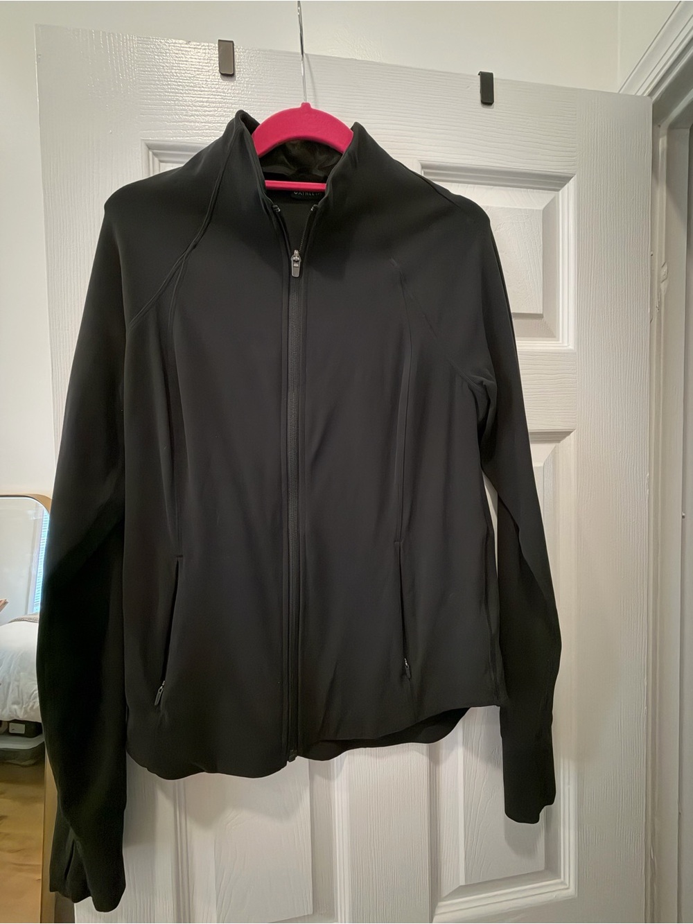Athleta Black Zip-Up Utility Jacket